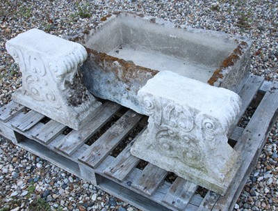Lot 118 - A composition stone trough