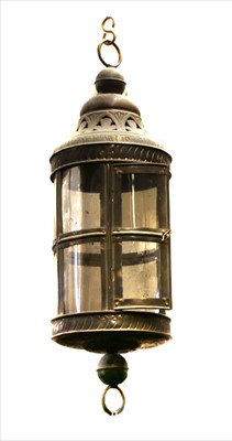 Lot 456 - A clear glass three-light ceiling light