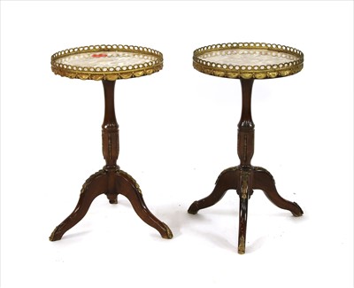 Lot 730 - A pair of marble topped occasional tables