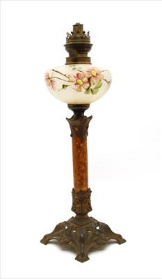 Lot 334A - A French Art Nouveau cast table lamp