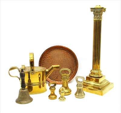 Lot 479 - A collection of brass and copper items