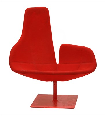 Lot 509 - A Moroso 'Fjord' red armchair