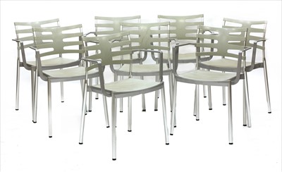 Lot 511 - Ten stacking chairs