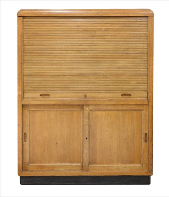 Lot 398 - A tambour front cabinet