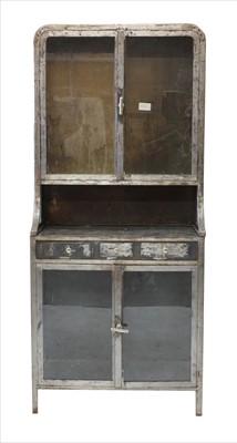 Lot 400 - A French painted metal dentist's cabinet