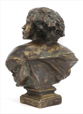 Lot 146 - A painted plaster bust