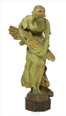 Lot 295 - A Goldscheider patinated terracotta figure