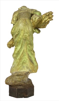 Lot 295 - A Goldscheider patinated terracotta figure