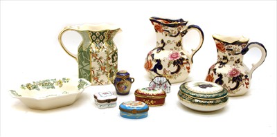 Lot 255 - A collection of Limoges boxes and Mason items
