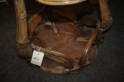 Lot 29 - An Art Nouveau-style inlaid two tier side table