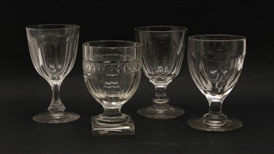Lot 200 - A collection of four 19th century rummers