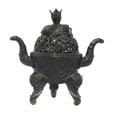 Lot 70 - A Chinese bronze incense burner