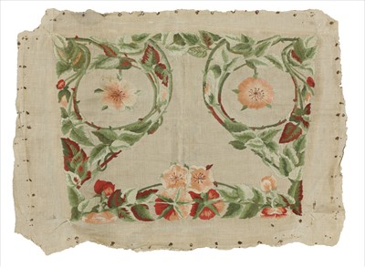 Lot 312 - An Arts & Crafts embroidered seat cover