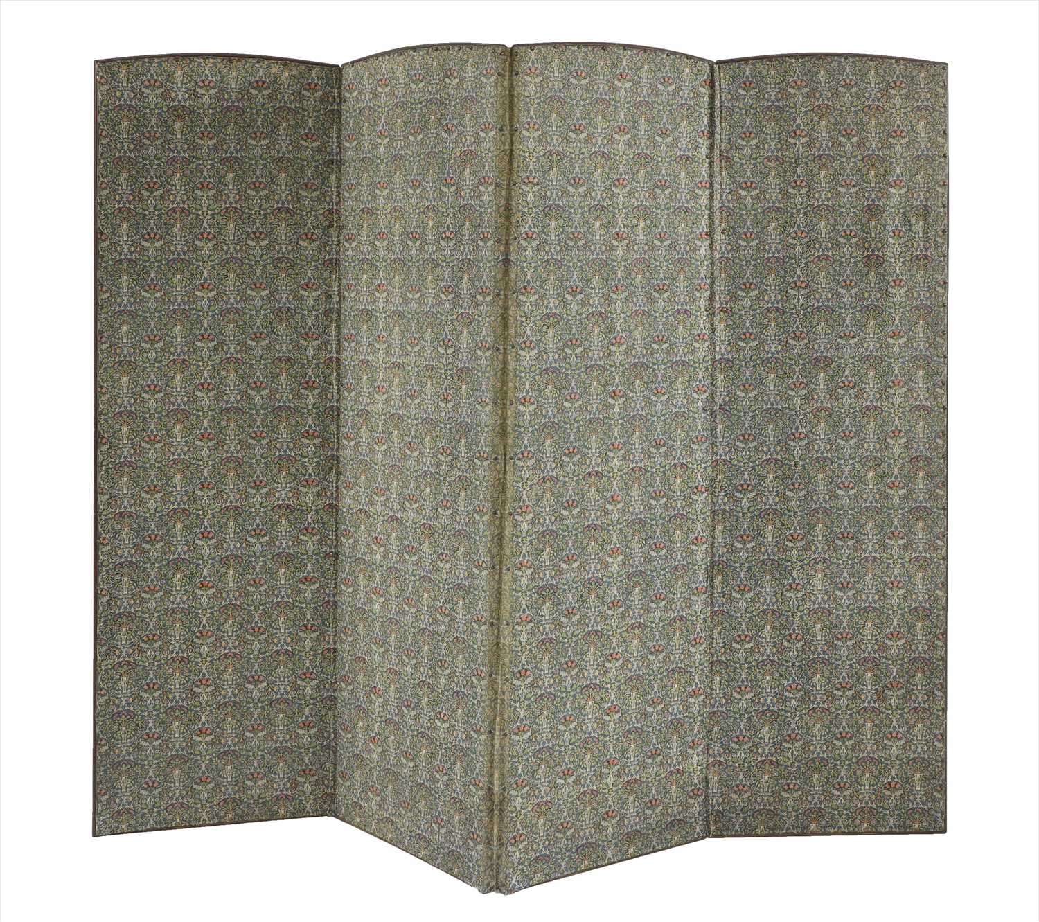 Lot 19 A fourfold dressing screen,