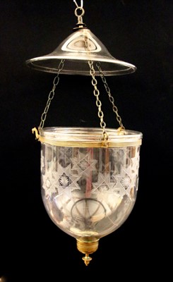 Lot 225A - A 19th century glass lantern