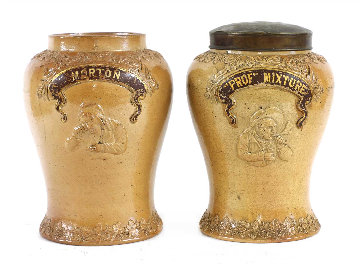 Lot 282 - Early tobacco and snuff jars
