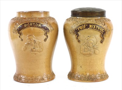 Lot 282A - Early tobacco and snuff jars