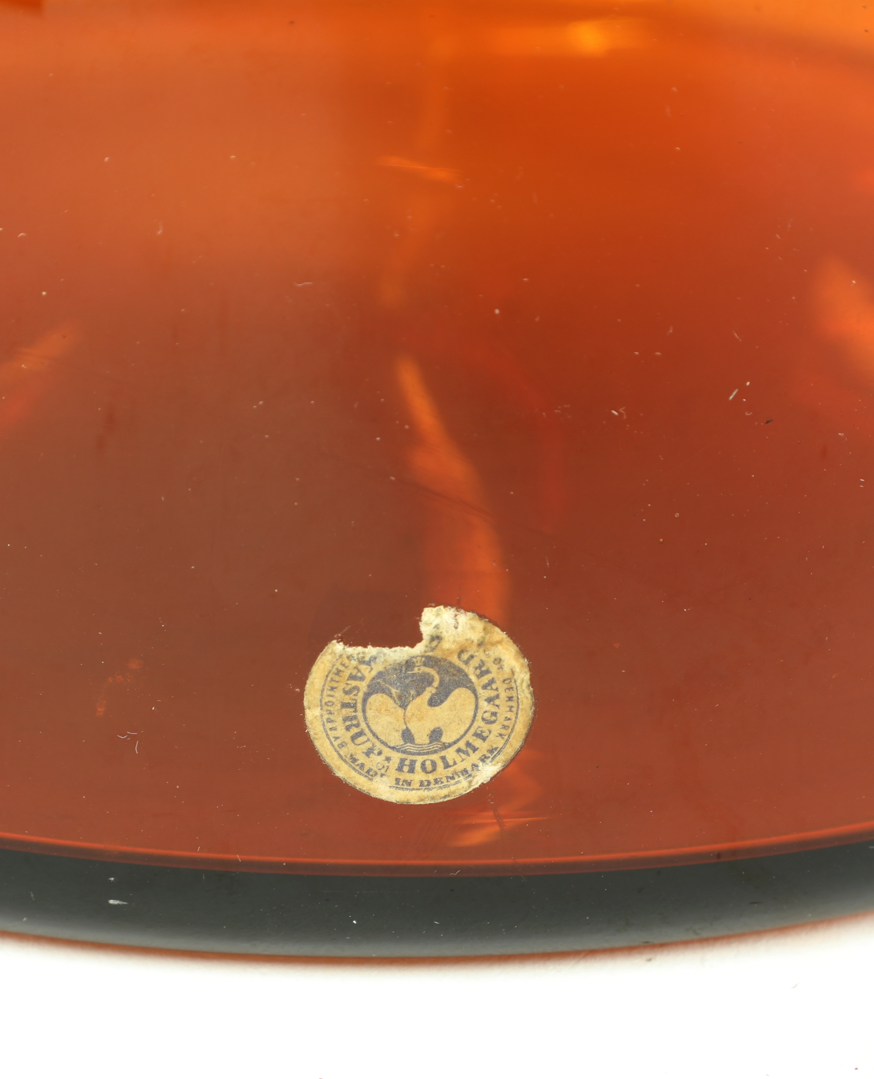 Lot 295 An Holmegaard amber glass vase,