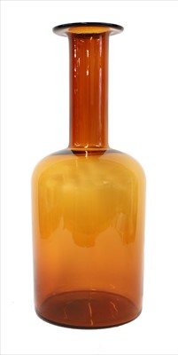 Lot 295 - An Holmegaard amber glass vase