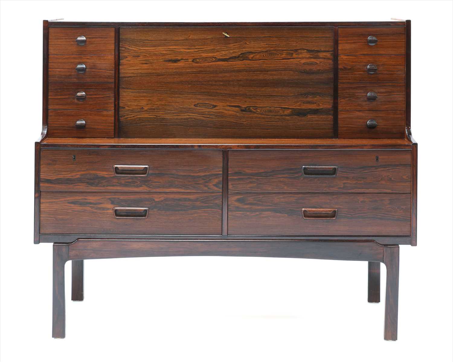 Lot 675 - A Danish rosewood 'Model 69' bureau