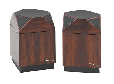 Lot 676 - A pair of Danish rosewood Luxor Briljant speakers