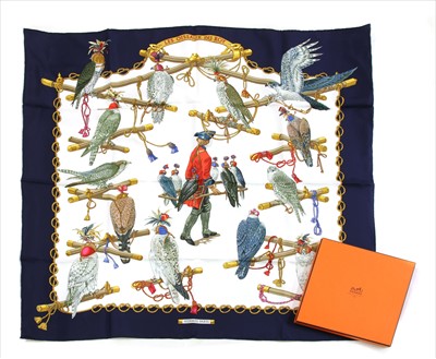 Lot 241 - An Hermès scarf, Les Oiseaux du Roy