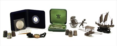 Lot 110 - Various items to include a 9ct wristwatch