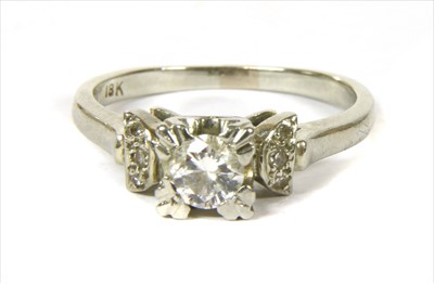 Lot 51 - A white gold diamond ring