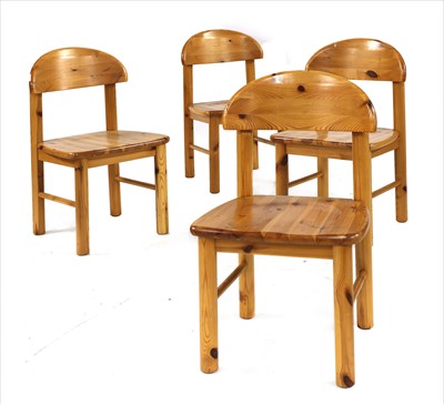 Lot 420 - A set of four French pine chairs