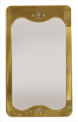 Lot 566 - A brass mirror