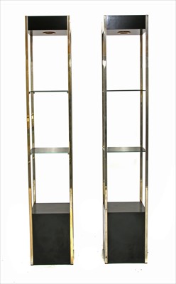 Lot 441 - A pair of modern chrome stands