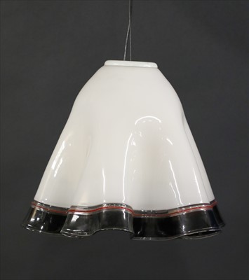 Lot 407 - An Italian Fazzaletto glass pendant ceiling light