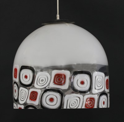 Lot 381 - An Italian glass pendant ceiling light