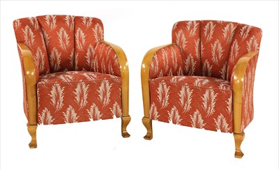 Lot 125 - A pair of Art Deco armchairs