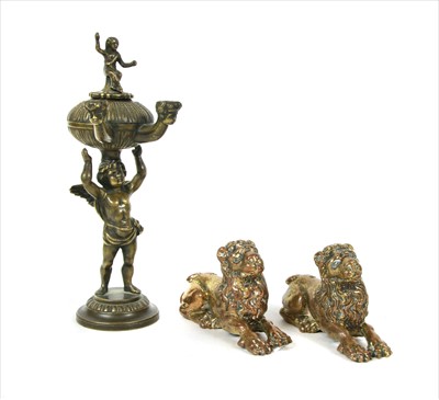 Lot 167 - A pair of Grand Tour lions