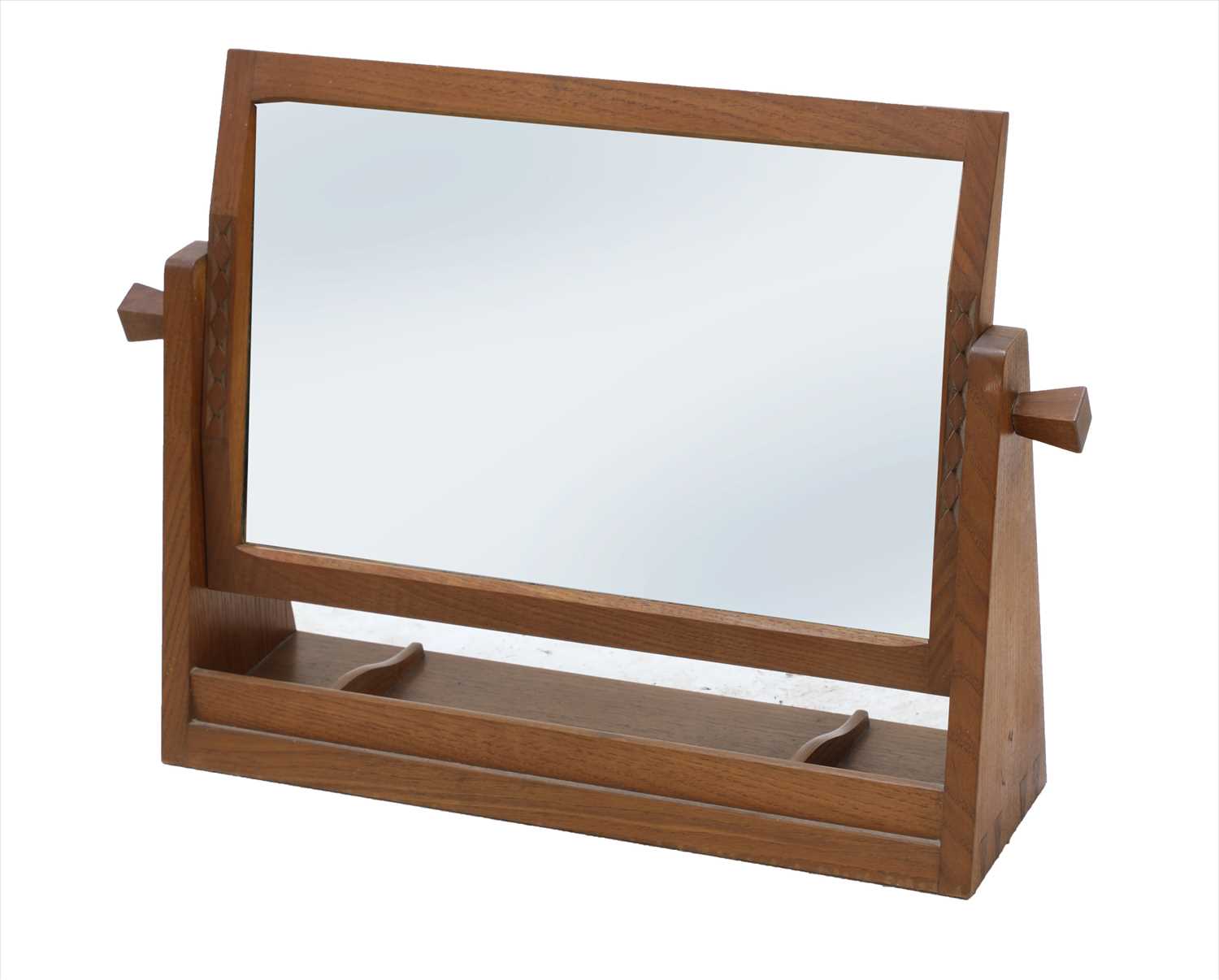 Lot 254 - A walnut dressing table mirror