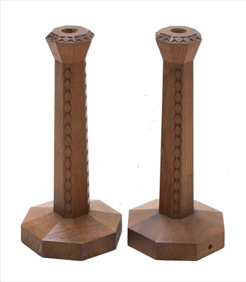 Lot 237 - A pair of oak table lamps