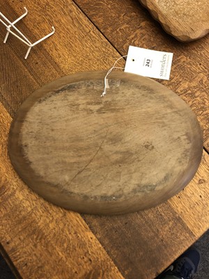 Lot 243 - A walnut oval tray