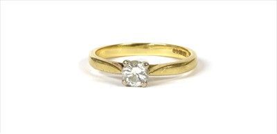 Lot 23 - An 18ct gold single stone diamond ring