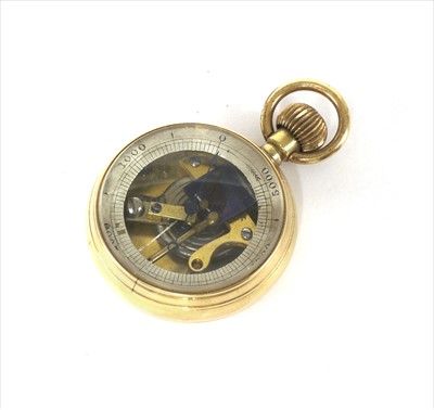 Lot 234 - A small 18ct gold cased altimeter