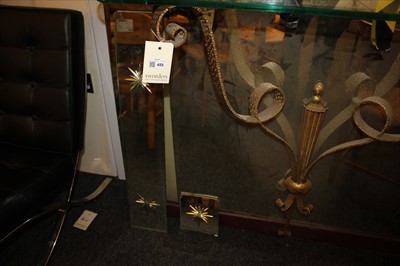 Lot 455 - A French etched multi plate wall mirror