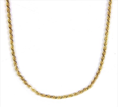 Lot 61 - A 9ct gold filed rope link chain