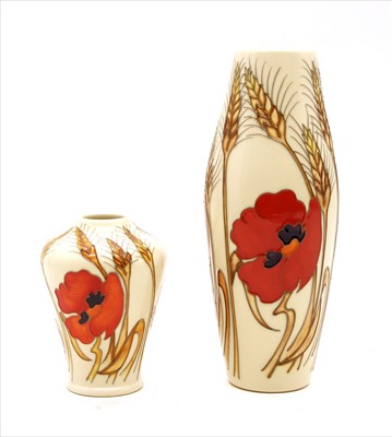 Lot 207 - A Moorcroft tubeline decorated 'Harvest Poppy' pattern ovoid vase