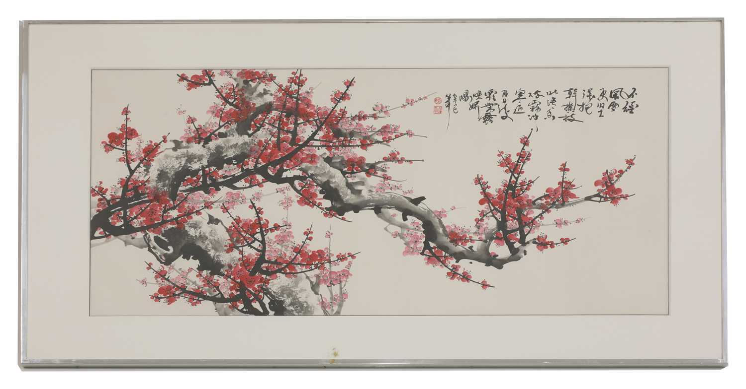 Lot 208 - A Chinese gouache painting