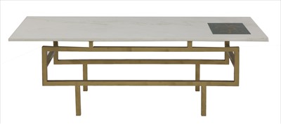 Lot 466 - A marble top coffee table
