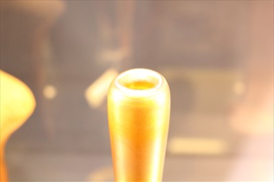 Lot 83 - A Tiffany Studios' favrile iridescent glass spill vase