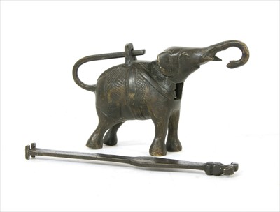Lot 179A - An unusual Indian bronze lock