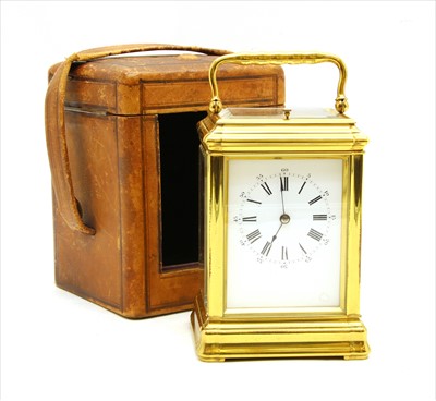 Lot 164 - An early 20th Century gilt metal carriage clock