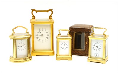 Lot 181 - A collection of carriage clocks