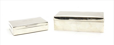 Lot 144 - A large silver cigarette box
